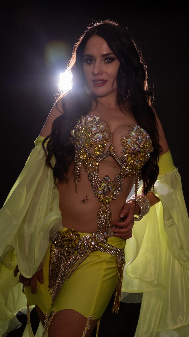 Lime jeweled costume